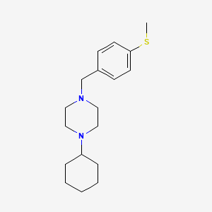 molecular formula C18H28N2S B6004831 1-cyclohexyl-4-[4-(methylthio)benzyl]piperazine 