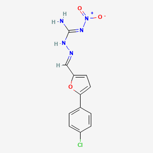 molecular formula C12H10ClN5O3 B6004833 2-{[5-(4-chlorophenyl)-2-furyl]methylene}-N'-nitrohydrazinecarboximidamide 