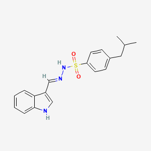 molecular formula C19H21N3O2S B6004855 N'-(1H-indol-3-ylmethylene)-4-isobutylbenzenesulfonohydrazide 