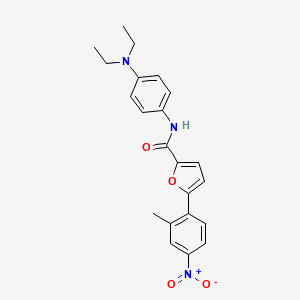 molecular formula C22H23N3O4 B6004860 N-[4-(diethylamino)phenyl]-5-(2-methyl-4-nitrophenyl)-2-furamide 