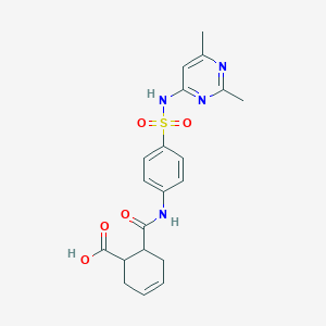 6-{[(4-{[(2,6-dimethyl-4-pyrimidinyl)amino]sulfonyl}phenyl)amino]carbonyl}-3-cyclohexene-1-carboxylic acid
