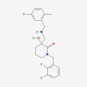 1-(2,3-difluorobenzyl)-3-{[(5-fluoro-2-methylbenzyl)amino]methyl}-3-hydroxy-2-piperidinone