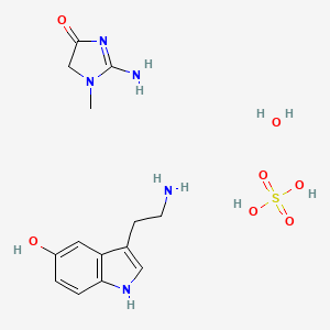 molecular formula C14H23N5O7S B600490 5-羟色胺肌酐硫酸盐（盐）一水合物 CAS No. 61-47-2