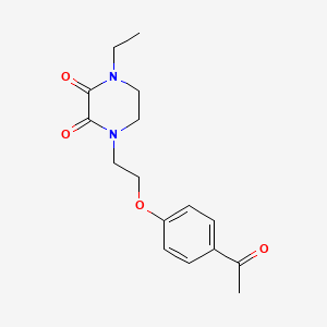 molecular formula C16H20N2O4 B6004902 1-[2-(4-acetylphenoxy)ethyl]-4-ethyl-2,3-piperazinedione 