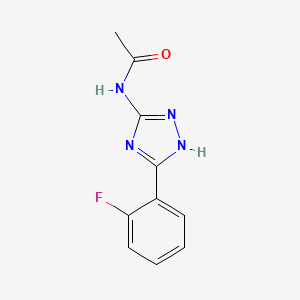 molecular formula C10H9FN4O B6004914 N-[5-(2-fluorophenyl)-4H-1,2,4-triazol-3-yl]acetamide 