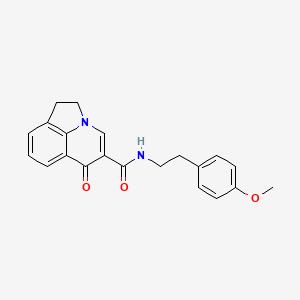 molecular formula C21H20N2O3 B6004929 N-[2-(4-methoxyphenyl)ethyl]-6-oxo-1,2-dihydro-6H-pyrrolo[3,2,1-ij]quinoline-5-carboxamide 