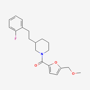 molecular formula C20H24FNO3 B6004956 3-[2-(2-fluorophenyl)ethyl]-1-[5-(methoxymethyl)-2-furoyl]piperidine 