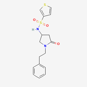 molecular formula C16H18N2O3S2 B6005046 N-[5-oxo-1-(2-phenylethyl)-3-pyrrolidinyl]-3-thiophenesulfonamide 