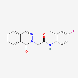 molecular formula C17H14FN3O2 B6005047 N-(4-fluoro-2-methylphenyl)-2-(1-oxo-2(1H)-phthalazinyl)acetamide 