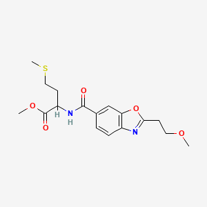 molecular formula C17H22N2O5S B6005052 methyl N-{[2-(2-methoxyethyl)-1,3-benzoxazol-6-yl]carbonyl}methioninate 