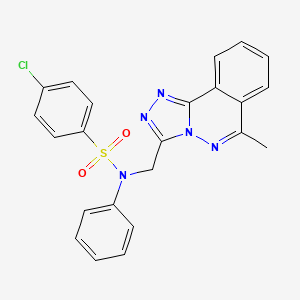 molecular formula C23H18ClN5O2S B6005070 4-chloro-N-[(6-methyl[1,2,4]triazolo[3,4-a]phthalazin-3-yl)methyl]-N-phenylbenzenesulfonamide 