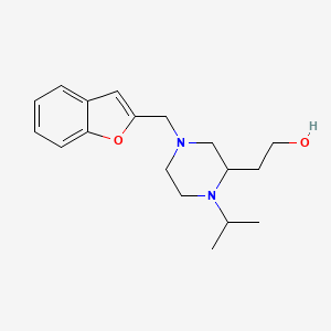 molecular formula C18H26N2O2 B6005078 2-[4-(1-benzofuran-2-ylmethyl)-1-isopropyl-2-piperazinyl]ethanol 
