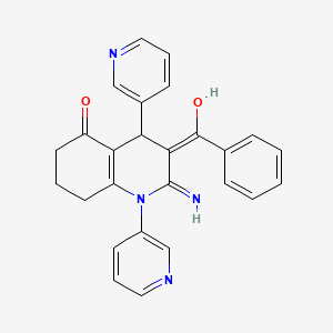 molecular formula C26H22N4O2 B6005081 2-amino-3-benzoyl-1,4-di-3-pyridinyl-4,6,7,8-tetrahydro-5(1H)-quinolinone 
