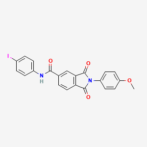molecular formula C22H15IN2O4 B6005092 N-(4-iodophenyl)-2-(4-methoxyphenyl)-1,3-dioxo-5-isoindolinecarboxamide 