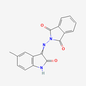 molecular formula C17H11N3O3 B6005099 2-[(5-methyl-2-oxo-1,2-dihydro-3H-indol-3-ylidene)amino]-1H-isoindole-1,3(2H)-dione 