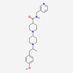 molecular formula C26H36N4O2 B6005107 1'-[2-(4-hydroxyphenyl)-1-methylethyl]-N-(3-pyridinylmethyl)-1,4'-bipiperidine-4-carboxamide 