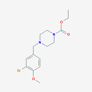 molecular formula C15H21BrN2O3 B6005194 ethyl 4-(3-bromo-4-methoxybenzyl)-1-piperazinecarboxylate 