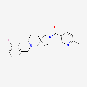 molecular formula C22H25F2N3O B6005211 7-(2,3-difluorobenzyl)-2-[(6-methyl-3-pyridinyl)carbonyl]-2,7-diazaspiro[4.5]decane 