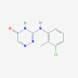 molecular formula C10H9ClN4O B6005222 3-[(3-chloro-2-methylphenyl)amino]-1,2,4-triazin-5(4H)-one 