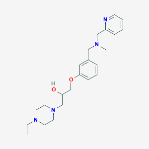 molecular formula C23H34N4O2 B6005241 1-(4-ethyl-1-piperazinyl)-3-(3-{[methyl(2-pyridinylmethyl)amino]methyl}phenoxy)-2-propanol 