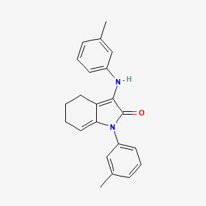 molecular formula C22H22N2O B6005253 1-(3-methylphenyl)-3-[(3-methylphenyl)amino]-1,4,5,6-tetrahydro-2H-indol-2-one 