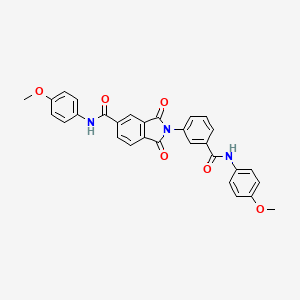 N-(4-methoxyphenyl)-2-(3-{[(4-methoxyphenyl)amino]carbonyl}phenyl)-1,3-dioxo-5-isoindolinecarboxamide