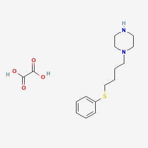 molecular formula C16H24N2O4S B6005311 1-[4-(phenylthio)butyl]piperazine oxalate 
