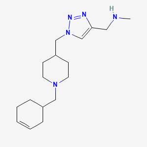 molecular formula C17H29N5 B6005330 1-(1-{[1-(3-cyclohexen-1-ylmethyl)-4-piperidinyl]methyl}-1H-1,2,3-triazol-4-yl)-N-methylmethanamine 