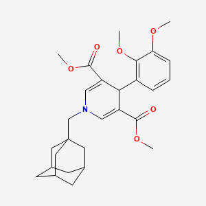 molecular formula C28H35NO6 B6005343 dimethyl 1-(1-adamantylmethyl)-4-(2,3-dimethoxyphenyl)-1,4-dihydropyridine-3,5-dicarboxylate 