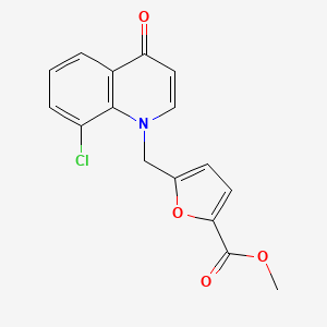 molecular formula C16H12ClNO4 B6005347 methyl 5-[(8-chloro-4-oxo-1(4H)-quinolinyl)methyl]-2-furoate 