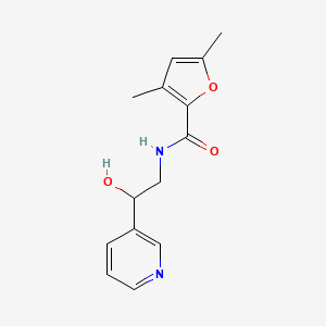 molecular formula C14H16N2O3 B6005364 N-[2-hydroxy-2-(3-pyridinyl)ethyl]-3,5-dimethyl-2-furamide trifluoroacetate (salt) 