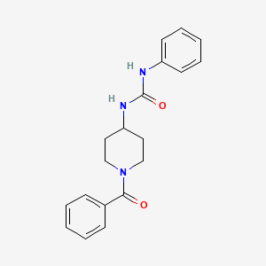 molecular formula C19H21N3O2 B6005395 N-(1-benzoyl-4-piperidinyl)-N'-phenylurea 