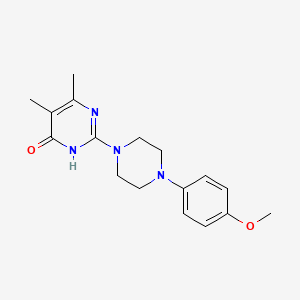 molecular formula C17H22N4O2 B6005427 2-[4-(4-methoxyphenyl)-1-piperazinyl]-5,6-dimethyl-4(3H)-pyrimidinone 