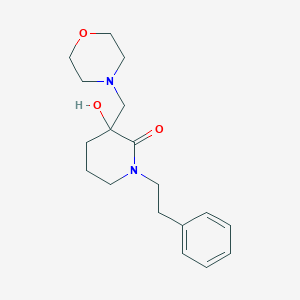 molecular formula C18H26N2O3 B6005428 3-hydroxy-3-(4-morpholinylmethyl)-1-(2-phenylethyl)-2-piperidinone 