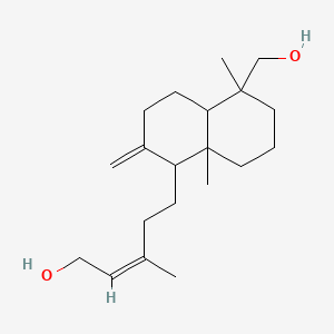 molecular formula C20H34O2 B600543 8(17)13-Labdadiene-15,18-diol-Xcupressocyparis leylandii (cypress) CAS No. 871126-70-4