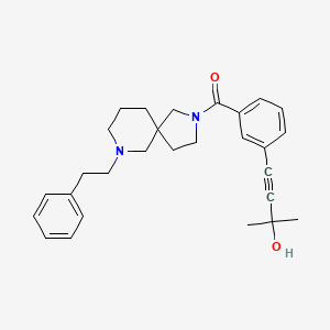 molecular formula C28H34N2O2 B6005444 2-methyl-4-(3-{[7-(2-phenylethyl)-2,7-diazaspiro[4.5]dec-2-yl]carbonyl}phenyl)-3-butyn-2-ol 