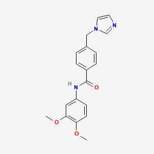 molecular formula C19H19N3O3 B6005452 N-(3,4-dimethoxyphenyl)-4-(1H-imidazol-1-ylmethyl)benzamide 