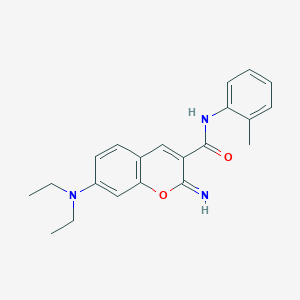 7-(diethylamino)-2-imino-N-(2-methylphenyl)-2H-chromene-3-carboxamide