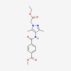 methyl 4-({[1-(2-ethoxy-2-oxoethyl)-3,5-dimethyl-1H-pyrazol-4-yl]amino}carbonyl)benzoate