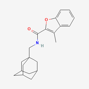 molecular formula C21H25NO2 B6005540 N-(1-adamantylmethyl)-3-methyl-1-benzofuran-2-carboxamide 