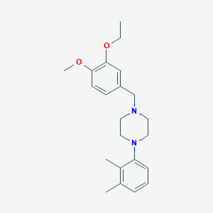 molecular formula C22H30N2O2 B6005542 1-(2,3-dimethylphenyl)-4-(3-ethoxy-4-methoxybenzyl)piperazine 