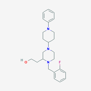 molecular formula C24H32FN3O B6005564 2-[1-(2-fluorobenzyl)-4-(1-phenyl-4-piperidinyl)-2-piperazinyl]ethanol 