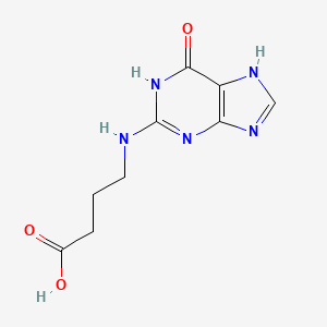 molecular formula C9H11N5O3 B6005584 4-[(6-oxo-6,7-dihydro-1H-purin-2-yl)amino]butanoic acid 