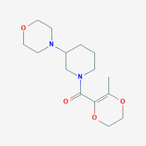 molecular formula C15H24N2O4 B6005587 4-{1-[(3-methyl-5,6-dihydro-1,4-dioxin-2-yl)carbonyl]-3-piperidinyl}morpholine 