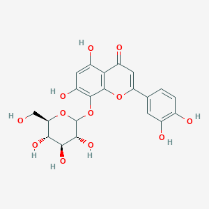  B600559 2-(3,4-Dihydroxyphenyl)-5,7-dihydroxy-8-(((3R,4S,5S,6R)-3,4,5-trihydroxy-6-(hydroxymethyl)tetrahydro-2H-pyran-2-yl)oxy)-4H-chromen-4-one CAS No. 1163725-44-7