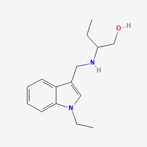molecular formula C15H22N2O B6005597 2-{[(1-ethyl-1H-indol-3-yl)methyl]amino}-1-butanol 
