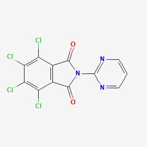 molecular formula C12H3Cl4N3O2 B6005622 4,5,6,7-tetrachloro-2-(2-pyrimidinyl)-1H-isoindole-1,3(2H)-dione 