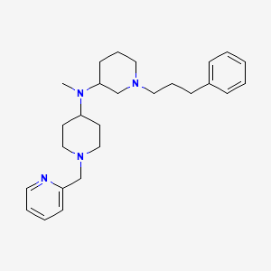 molecular formula C26H38N4 B6005652 N-methyl-1-(3-phenylpropyl)-N-[1-(2-pyridinylmethyl)-4-piperidinyl]-3-piperidinamine 