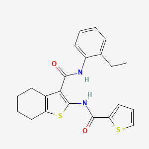 molecular formula C22H22N2O2S2 B6005681 N-(2-ethylphenyl)-2-[(2-thienylcarbonyl)amino]-4,5,6,7-tetrahydro-1-benzothiophene-3-carboxamide 
