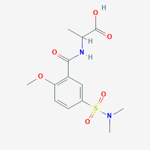 molecular formula C13H18N2O6S B6005696 N-{5-[(dimethylamino)sulfonyl]-2-methoxybenzoyl}alanine 